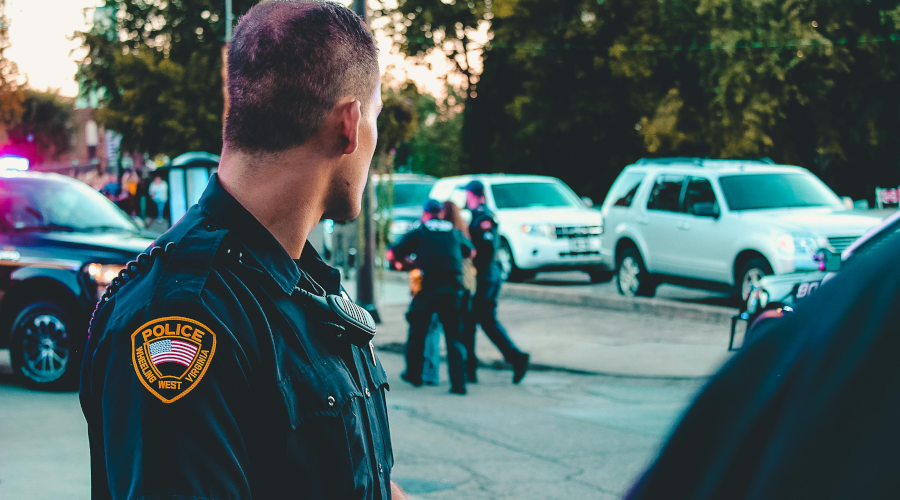 man being arrested